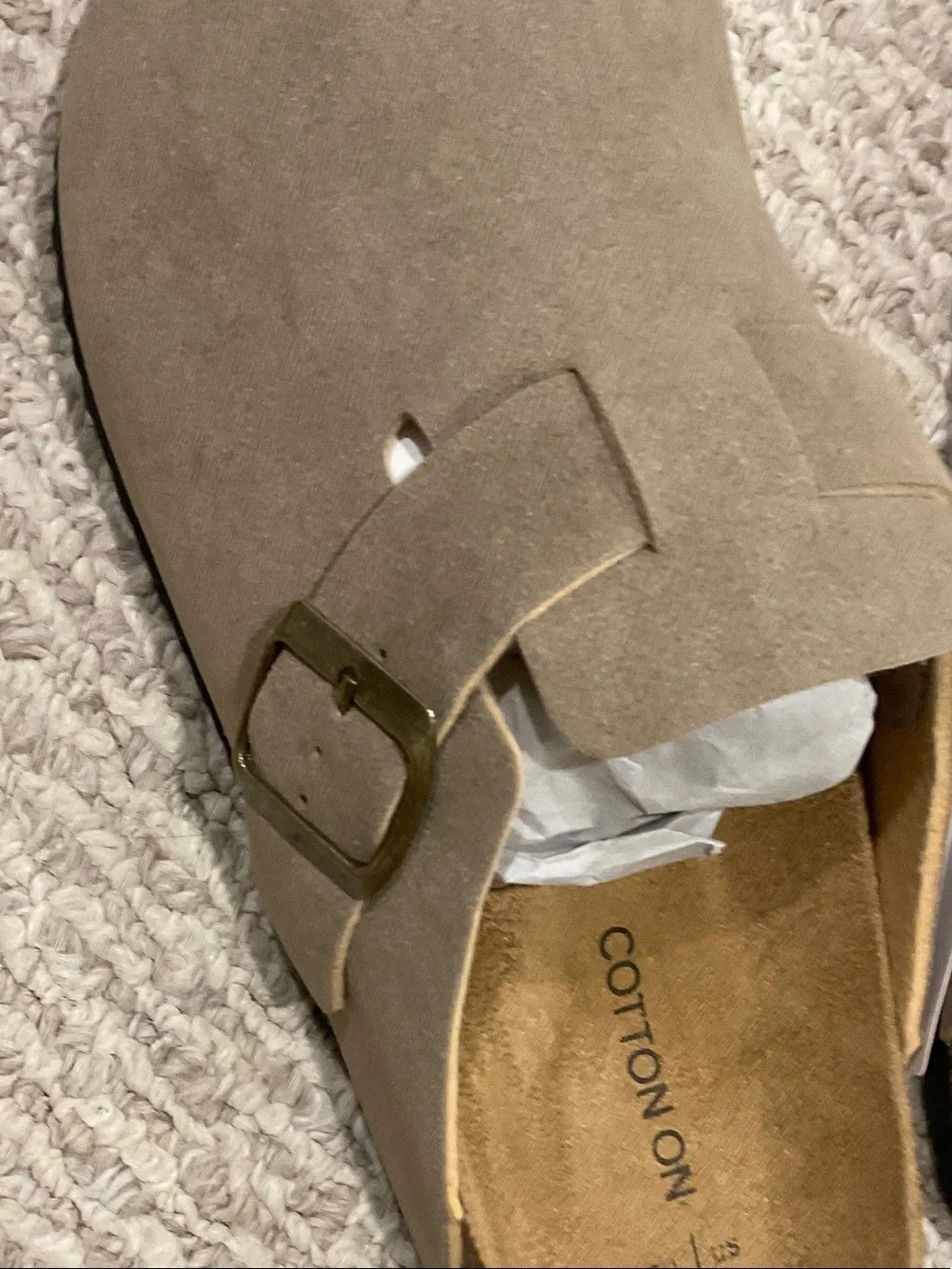 Cotton On Kids Taupe Slip-On Clog Mules